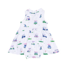 Load image into Gallery viewer, Vintage Golf Carts - Pink Polo Collar Bodysuit Dress
