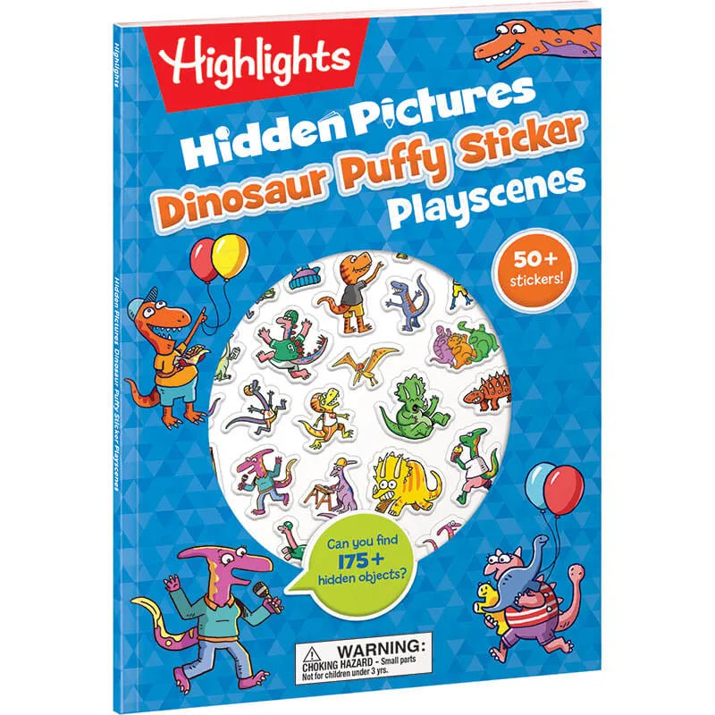 Dinosaur Hidden Picture Puffy Stickers
