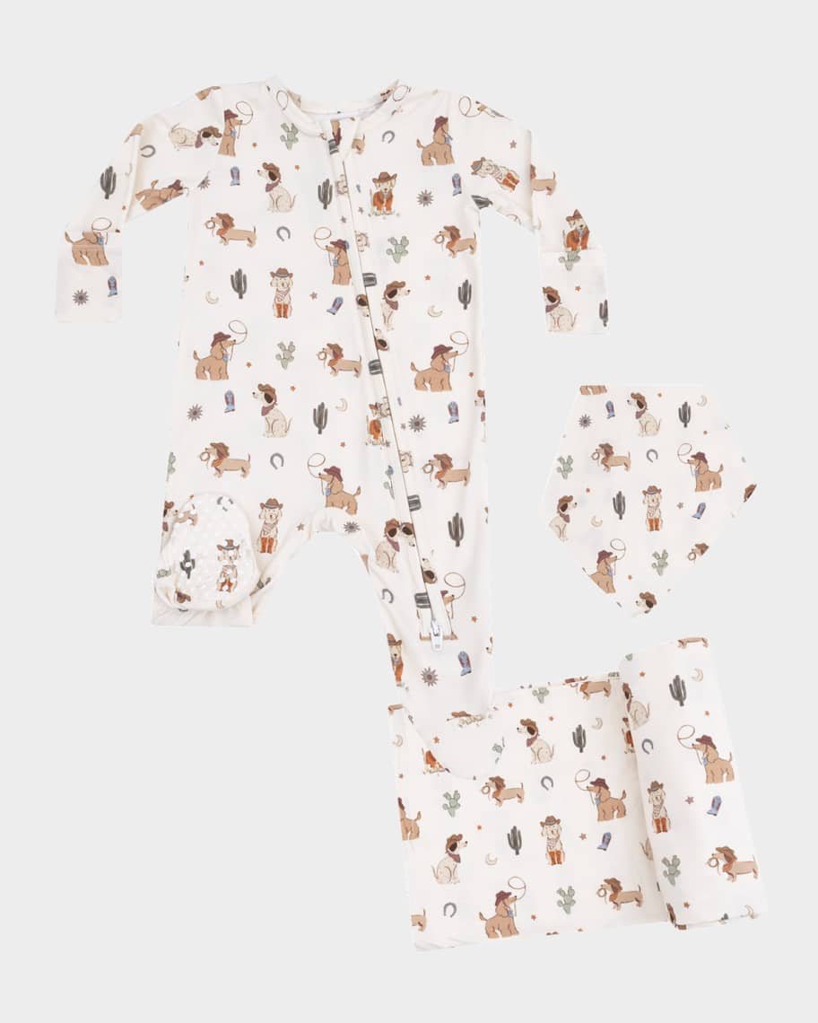 Cowboy Dogs 2 Way Zipper Romper