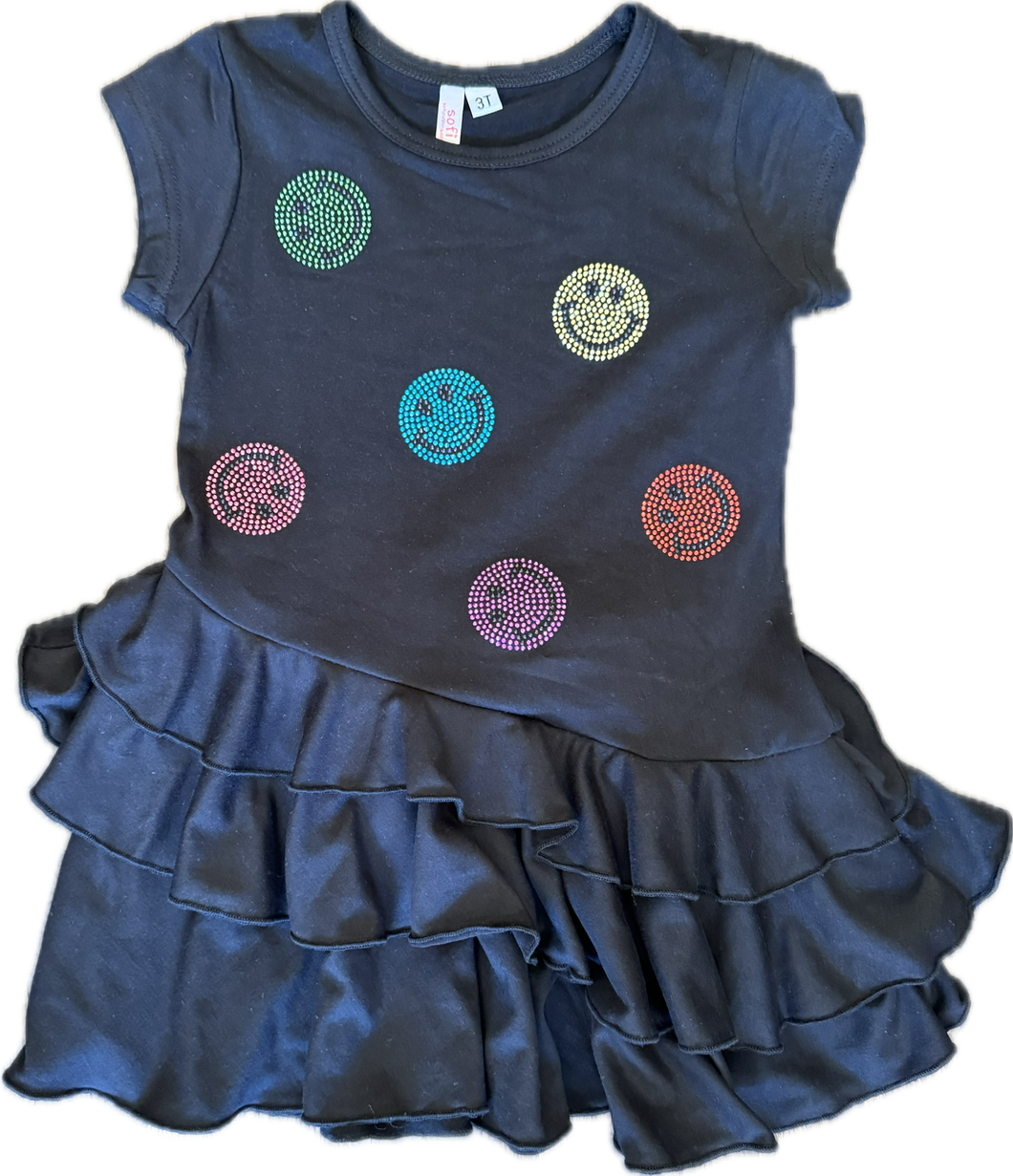 Short Sleeve Ruffle Dress