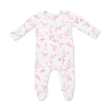 Load image into Gallery viewer, Ballet Toile 2 Way Ruffle Zipper Footie
