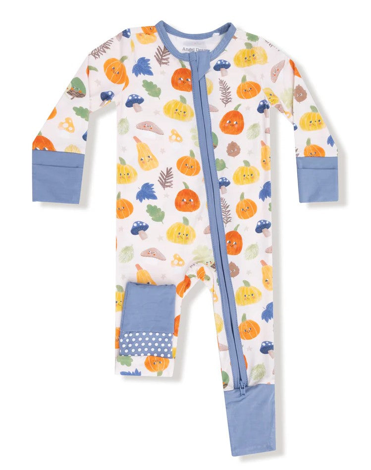 Autumn Pumpkins 2 Way Zipper Footie