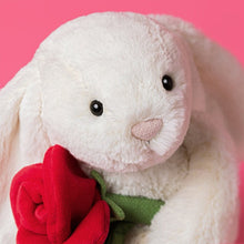 Load image into Gallery viewer, Bashful Cream Bunny with Rose
