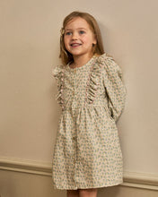Load image into Gallery viewer, Blue Flower Maddie Ruffle Corduroy Dress
