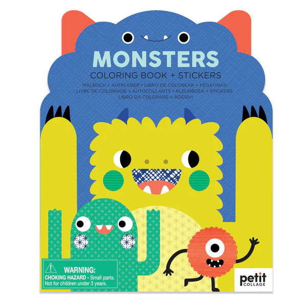 Coloring Book with Stickers - Monsters
