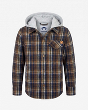Load image into Gallery viewer, Earth Plaid Glen Hooded Shirt
