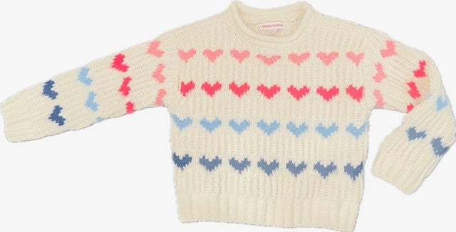 Chenille Pullover w/Hearts