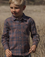 Load image into Gallery viewer, Midnight Plaid Collared LS Shirt
