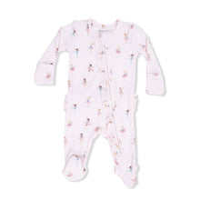 Load image into Gallery viewer, Petite Ballet 2 Way Ruffle Zipper Footie
