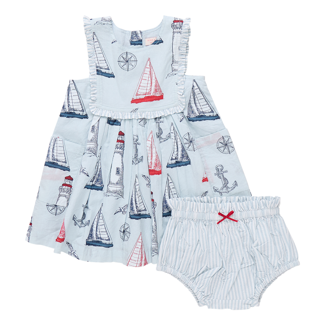 Nautical Adventure Baby Girls Courtina Set