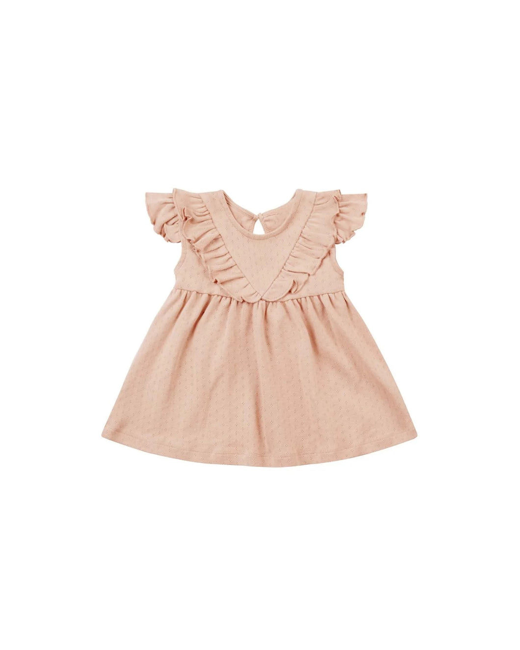 Sleeveless Ruffle V Dress