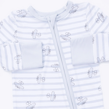 Load image into Gallery viewer, Airplane Stripe Convertible Romper
