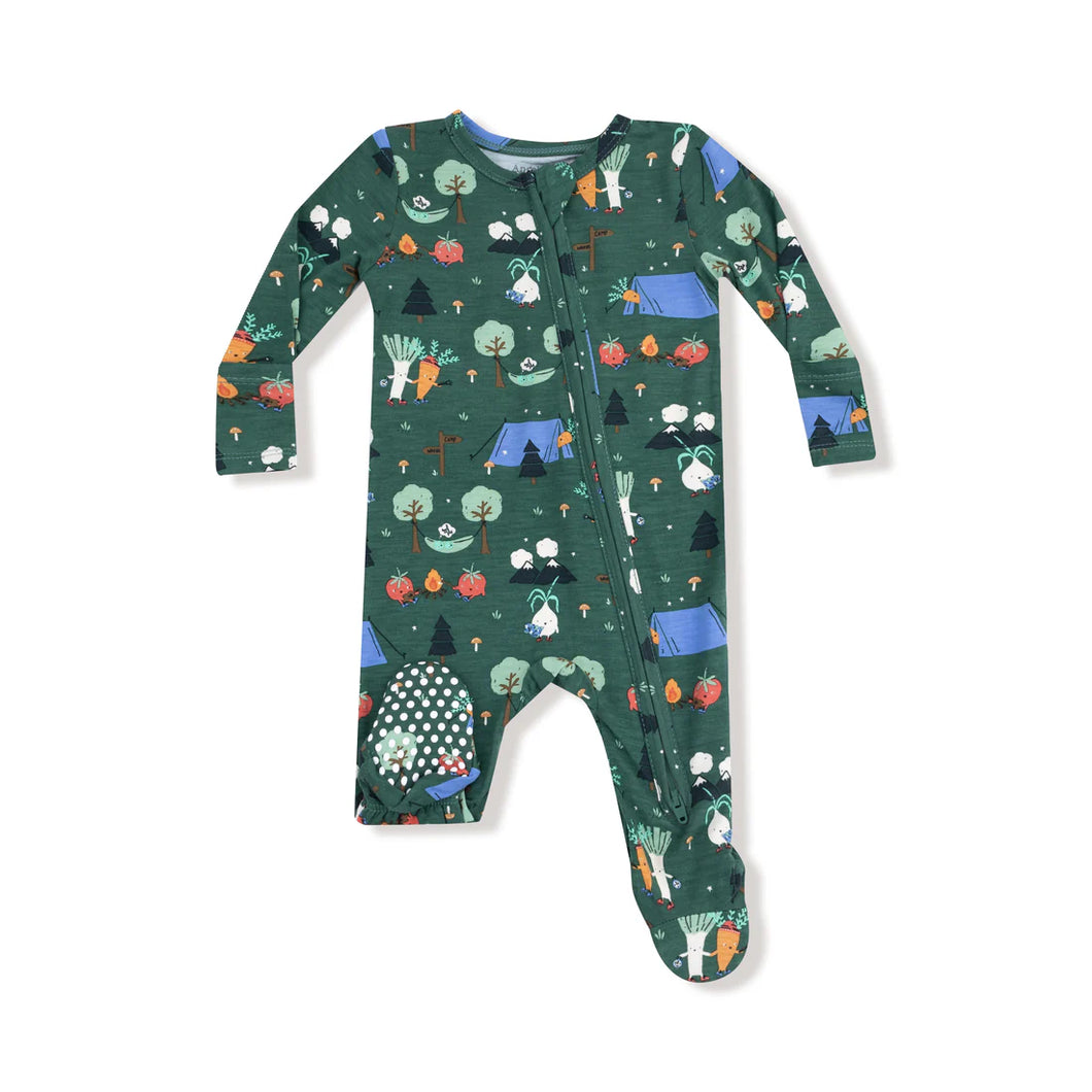Camping Veggies 2 Way Zipper Footie