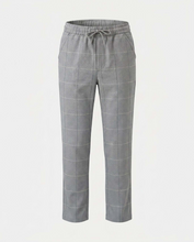 Load image into Gallery viewer, Earth Grey Windowpane Everyday Stretch Pant

