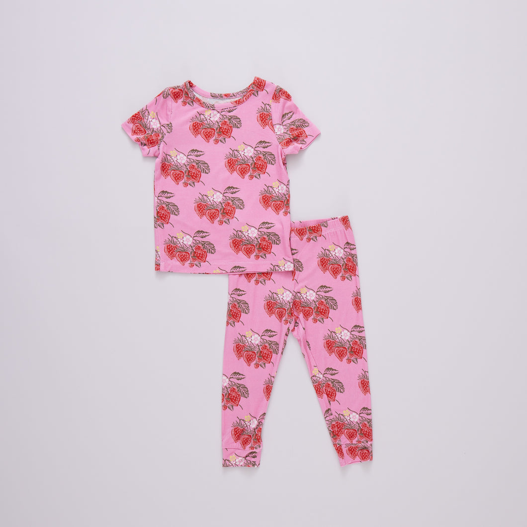 Pink Wild Strawberries Bamboo Pajamas
