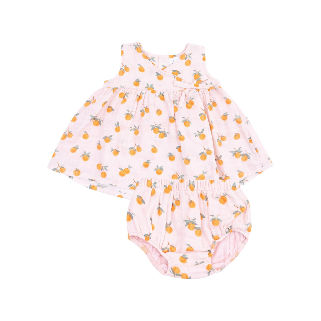 Sweet Clementines Kimono Dress w/Bloomers
