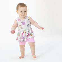 Load image into Gallery viewer, Fancy Dogs Peplum Tank Top and Bike Short
