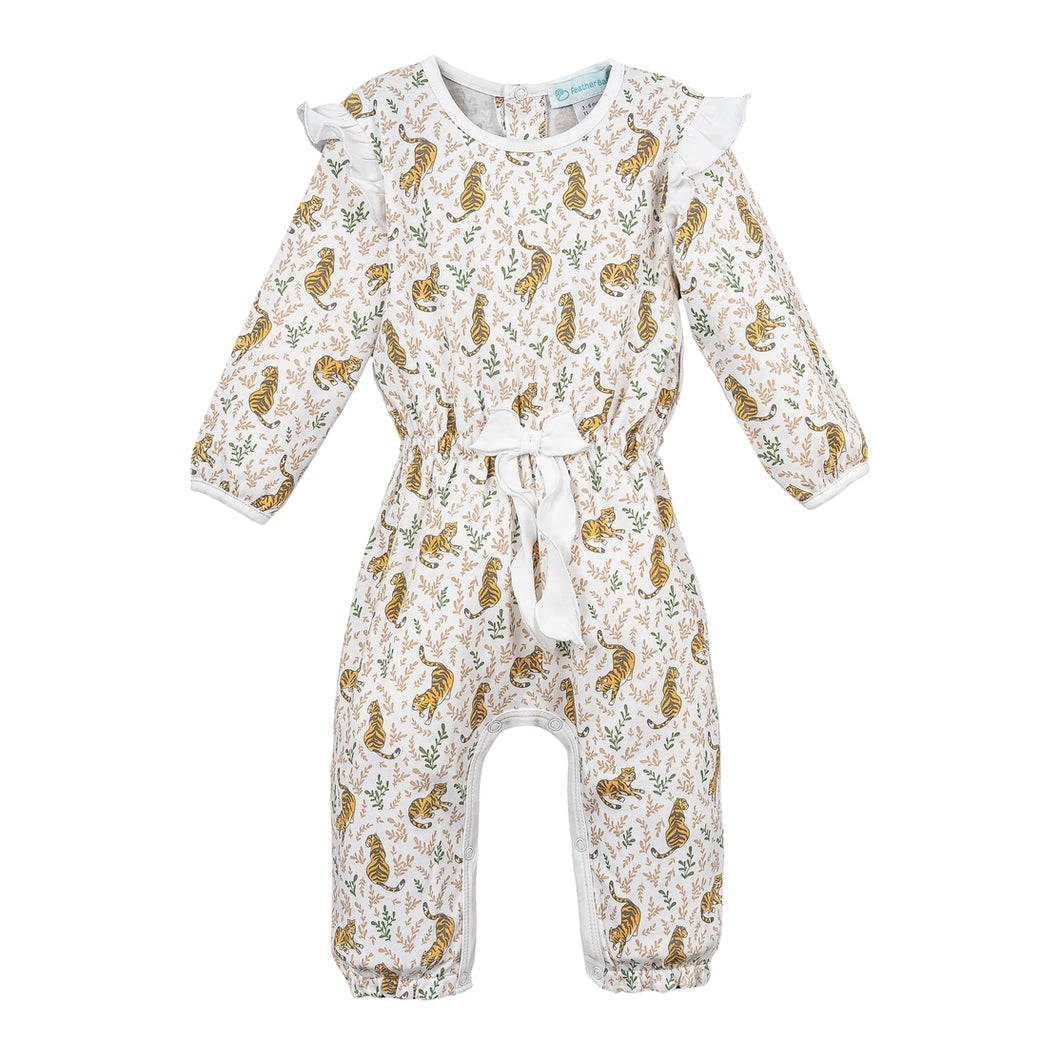 Tigers in Repose Waist Tie Romper