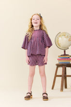 Load image into Gallery viewer, Pink and Blue Check Jaipur Top and Theodore Short Set
