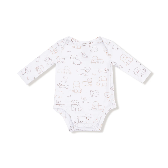 Neutral Pups Lap Shoulder Bodysuit