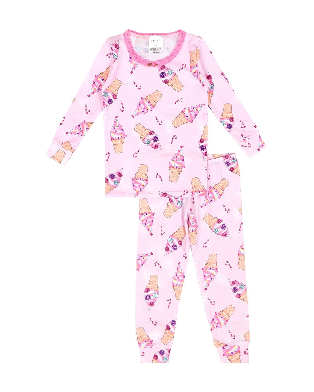 Xmas Swirl LS Pajamas