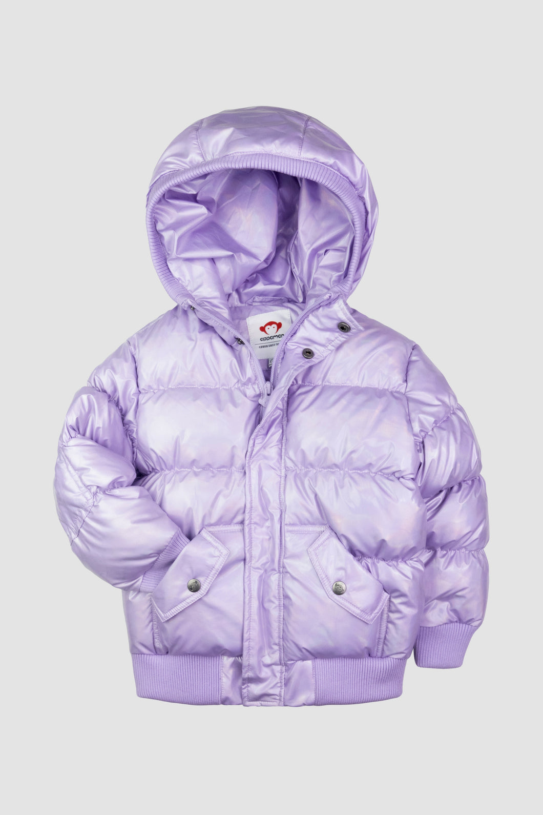 Metallic Lavender Puffy Coat