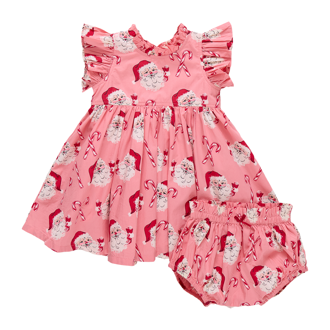 Pink Candy Cane Santa Baby Jennifer Dress