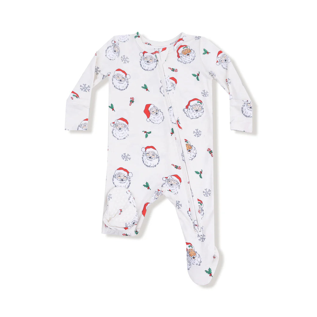 Vintage Santas 2 Way Zipper Romper