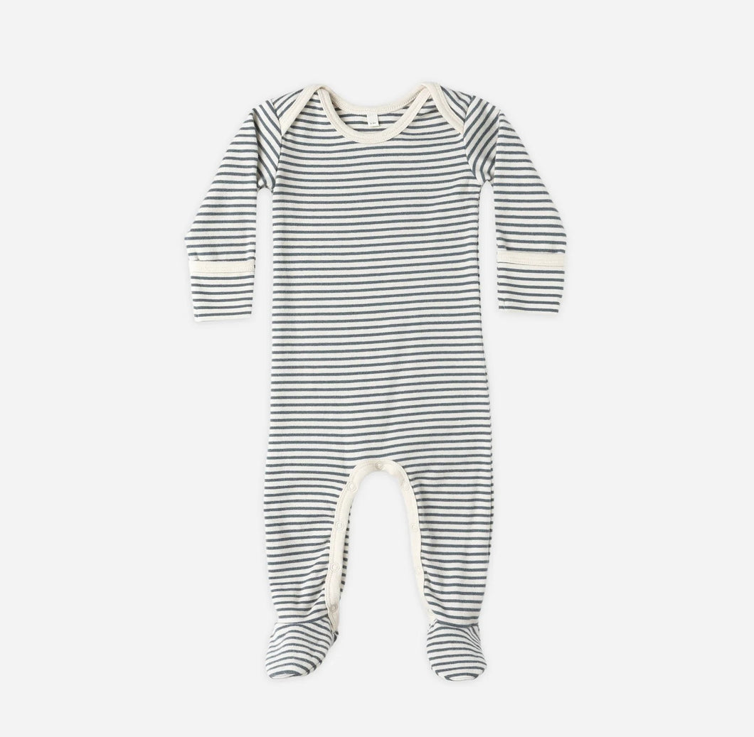 Ocean Micro Stripe Footie