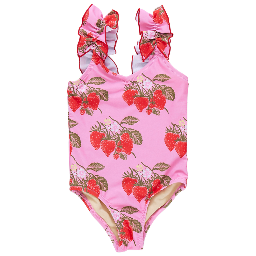 Pink Wild Strawberries Via Swimsuit