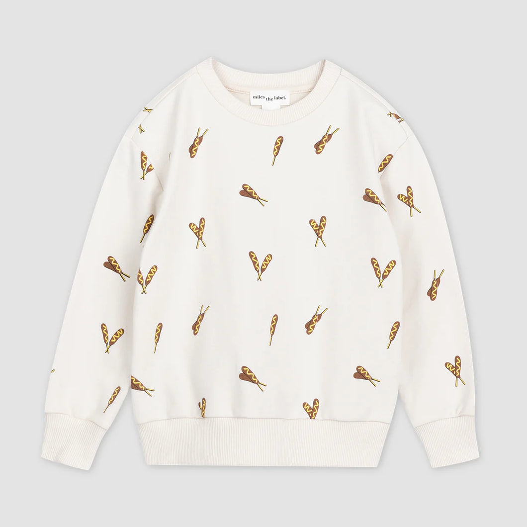Corn Dog Print Sweatshirt