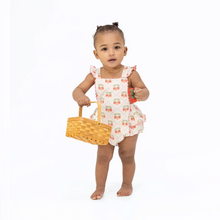 Load image into Gallery viewer, Sweet Strawberries Ric Rac Ruffle Sunsuit
