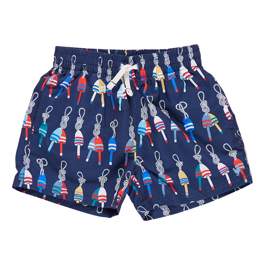 Navy Buoys Swim Trunk