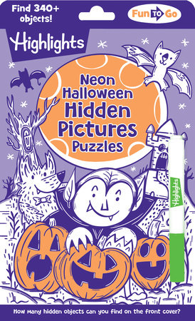 Neon Halloween Hidden Picture Puzzles