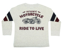 Load image into Gallery viewer, Oatmeal Moto Taping LS Shirt
