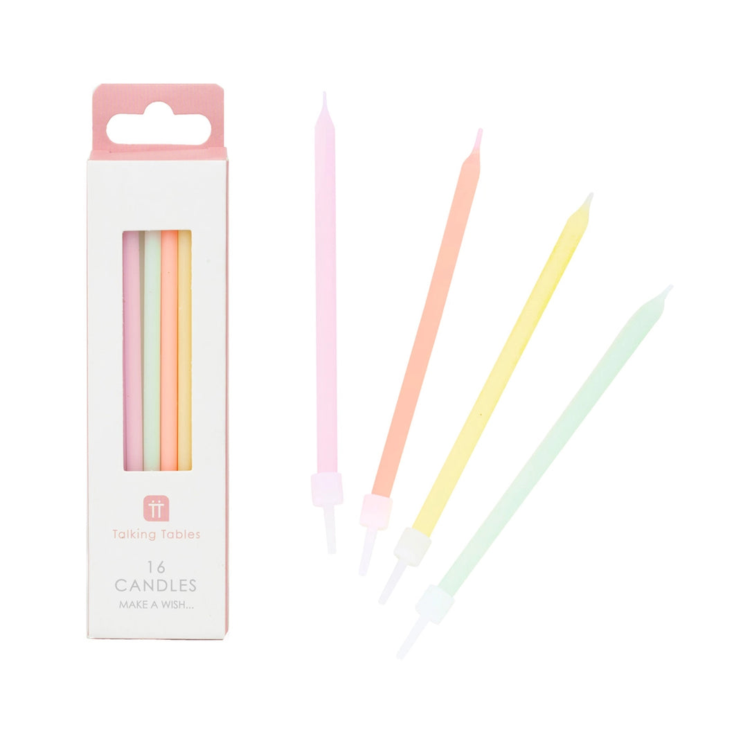 Rainbow Pastel Birthday Candles