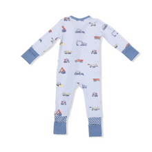 Load image into Gallery viewer, Construction Vehicles 2 Way Zipper Romper
