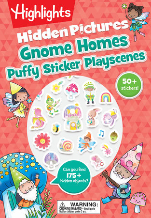 Gnome Homes Hidden Picture Puffy Stickers
