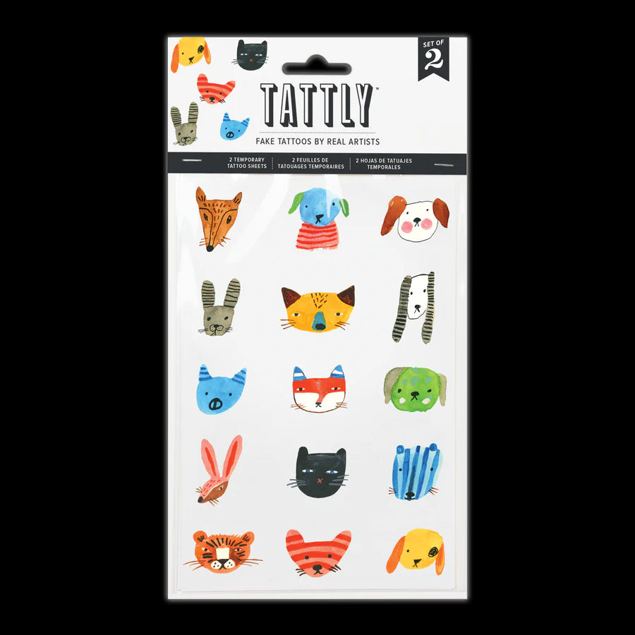 Fuzzy Faces Sheet Tattoos