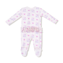 Load image into Gallery viewer, Lil Sis 2 Way Zipper Ruffle Back Footie
