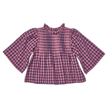 Load image into Gallery viewer, Pink and Blue Check Jaipur Top and Theodore Short Set
