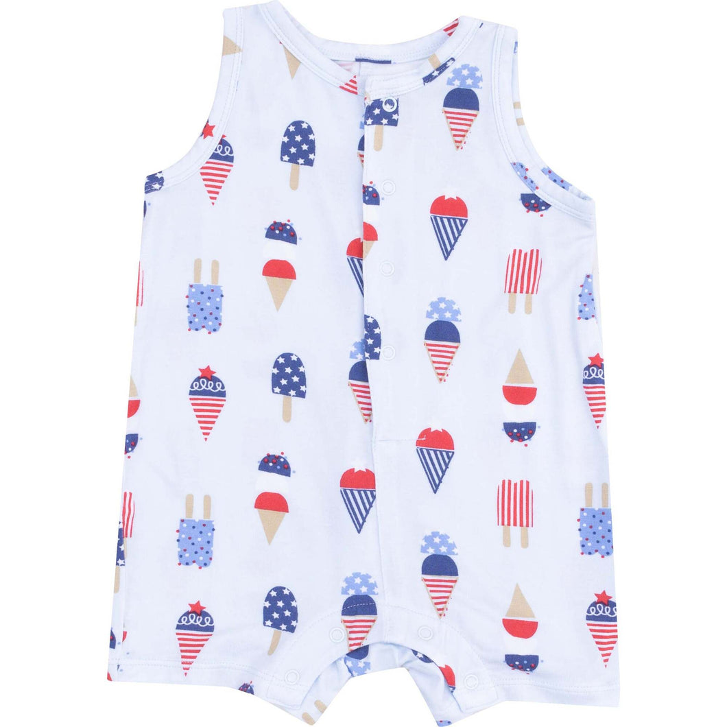 American Ice Cream Blue Sleeveless Shortie Romper