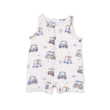 Load image into Gallery viewer, Zooming Golf Carts Sleeveless Shortie Romper
