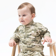 Load image into Gallery viewer, Camo French Terry Half Zip Sweatshirt
