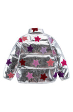 Load image into Gallery viewer, Reese Metallic Patch Puffer Jacket
