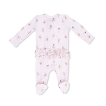 Load image into Gallery viewer, Petite Ballet 2 Way Ruffle Zipper Footie
