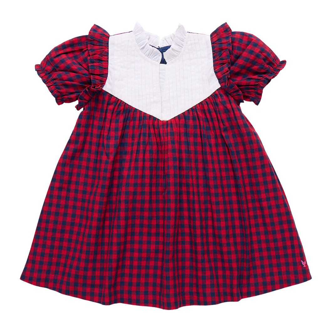 Red and Blue Check Imogen Dress
