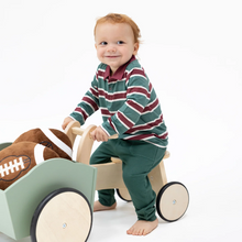 Load image into Gallery viewer, Rugby Stripe Green LS Polo and Jogger
