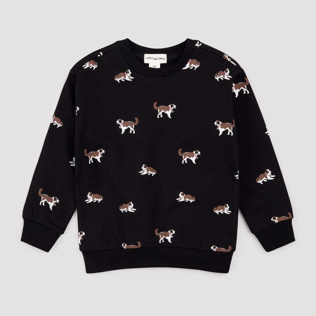 Dogs Bandana LS Sweatshirt Knit Top