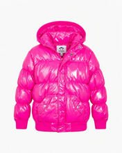 Load image into Gallery viewer, Pink Glitter Puffer Coat
